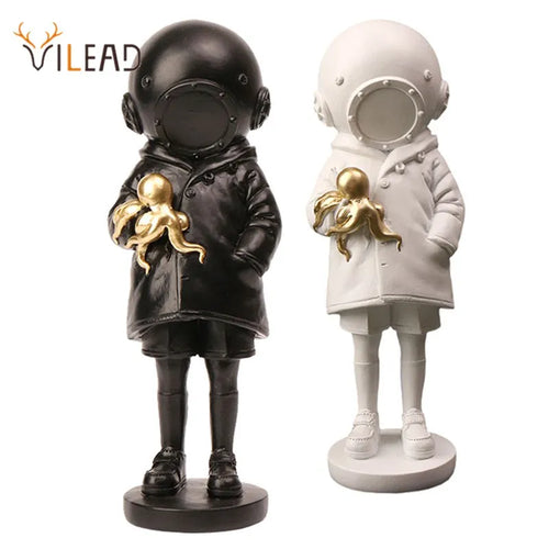 Deep Diver Sculpture Street Art Girl Statue Office Home Interior Decoration Shelf