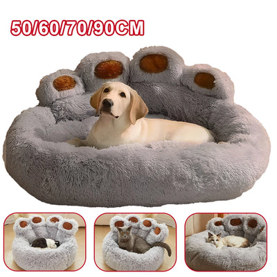 Fluffy Pet Sofa Dog Bed Basket Kennel Mat Plush Cat Supplies - Ship from UK
