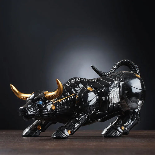 20cm The Miami Bitcoin Bull Model Statue Robot Sculpture Office Desk Wall Street OX