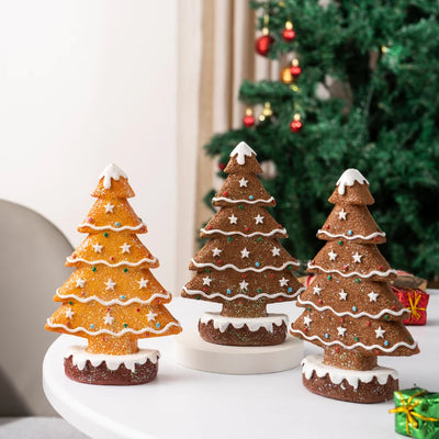 15cm Resin Gingerbread Christmas Tree Figurines Holiday Decoration Xmas Gift
