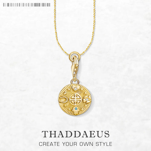 Lucky Coin Charm Necklace 925 Sterling Silver Fine Jewellery Men Women Gift