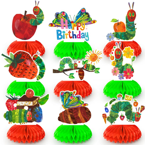 18pc The Very Hungry Caterpillar Table Honeycomb Centerpieces - Ship from UK