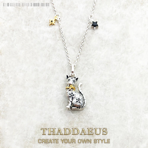 Magic Cat Pendant Necklace 925 Sterling Silver Fashion Jewellery Women Gift