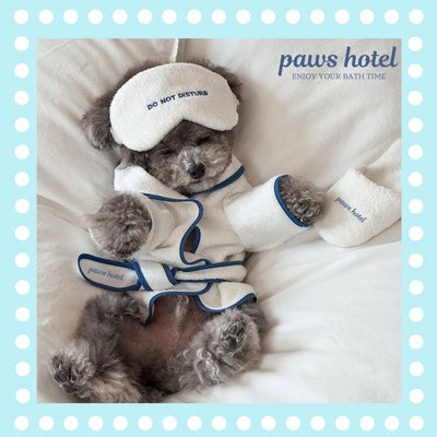 Cute Pet Bathrobe Dog Pajamas Towel Outfit Photo Props
