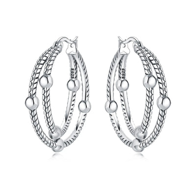 925 Sterling Silver Multi Circle Minimalist Hoop Earrings Birthday Jewellery