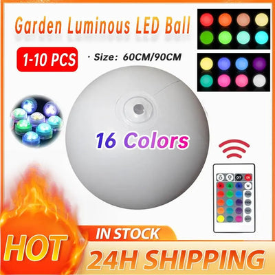 16 Colour LED Luminous Inflatable Ball Pool Beach Valentine's Day Gift Ship from UK