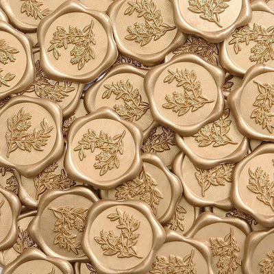 100 Wax Seal Envelope Stickers Embossed Wedding Valentine's Day Gift Ship from UK
