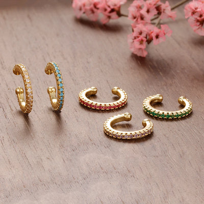 1Pc Ear Cuff Earrings Stainless Steel Non-Piercing Clip Fake Simple