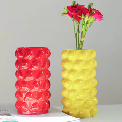 Fruit Bud Vase Lemon Strawberry Ceramic Mediterranean Style Kitchen Living Room Decor