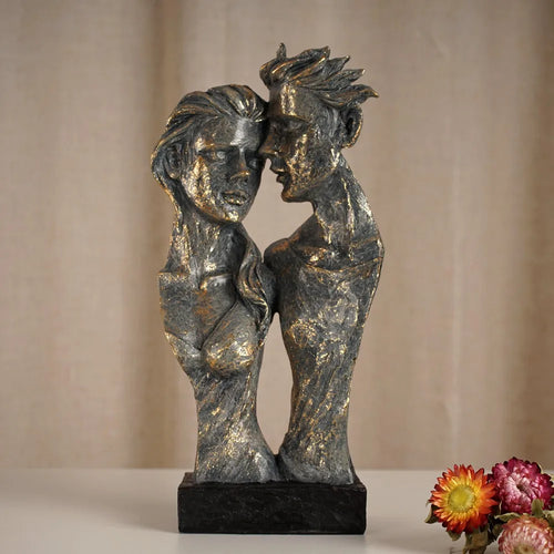 Resin Abstract Couple Sculptures Lovers Statue Home Living Room Tabletop Decoration