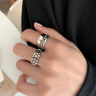 925 Sterling Silver Round Ball Geometry Stackable Rings For Women Wedding Elegant Designer Jewelry Ladies Accessories Jewellery