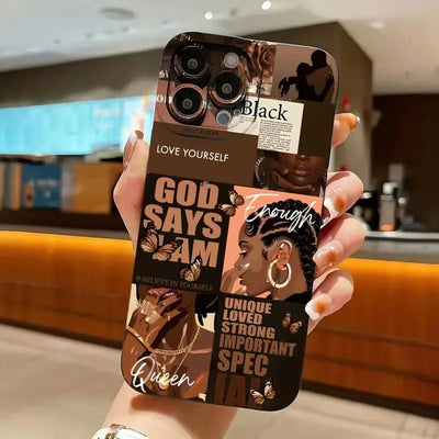Leopard Print Slogan Case for iPhone 16 15 14 13 12 11 Pro Max