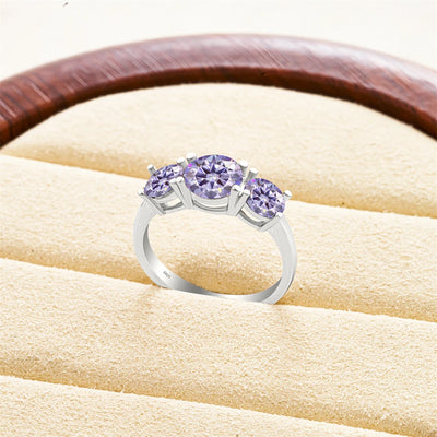 Total 4 carat moissanite ring D Color VVS1 EX Round Moissanite Ring 925 Sterling Silver Eternity Ring Women Engagement Wedding