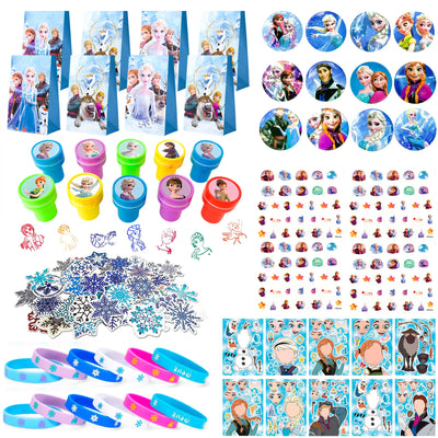 115pc Frozen Birthday Party Favors Bag Stickers Badge Elsa Gifts - Ship from UK