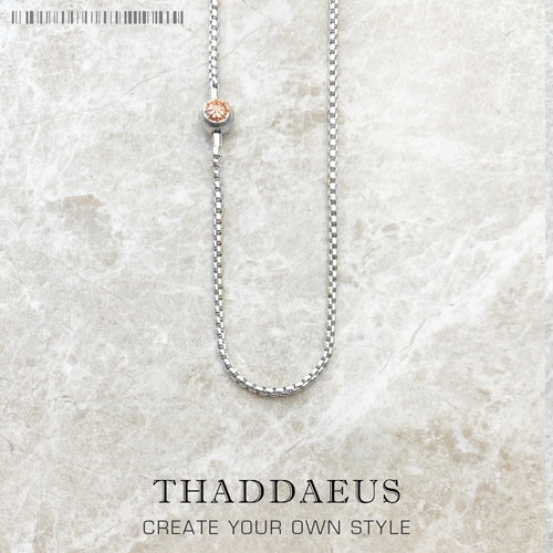Basic Rose Gold Necklace 925 Sterling Silver Strand Jewellery Men Women Gift