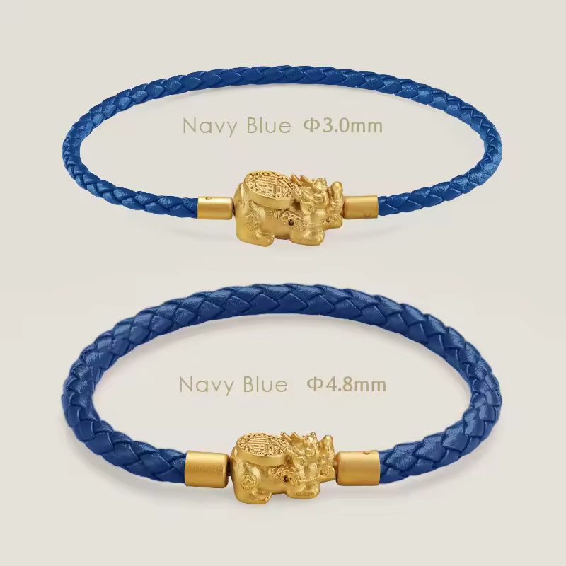 Fengshui Pixiu Leather Bracelet Braided Men Women Wealth Good Luck Gift
