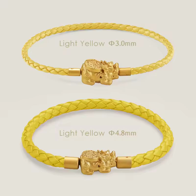Fengshui Pixiu Leather Bracelet Braided Men Women Wealth Good Luck Gift