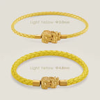 Fengshui Pixiu Leather Bracelet Braided Men Women Wealth Good Luck Gift