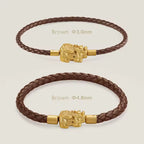 Fengshui Pixiu Leather Bracelet Braided Men Women Wealth Good Luck Gift