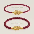 Fengshui Pixiu Leather Bracelet Braided Men Women Wealth Good Luck Gift
