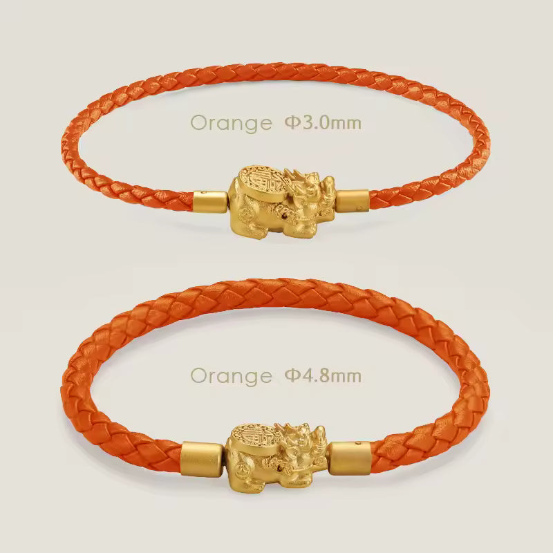 Fengshui Pixiu Leather Bracelet Braided Men Women Wealth Good Luck Gift