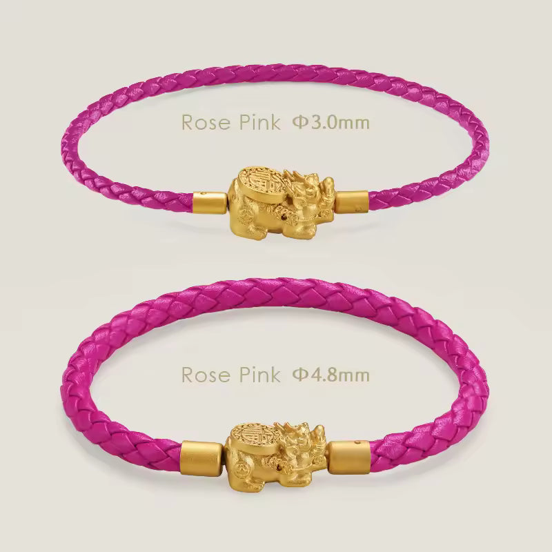 Fengshui Pixiu Leather Bracelet Braided Men Women Wealth Good Luck Gift