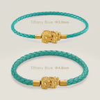 Fengshui Pixiu Leather Bracelet Braided Men Women Wealth Good Luck Gift