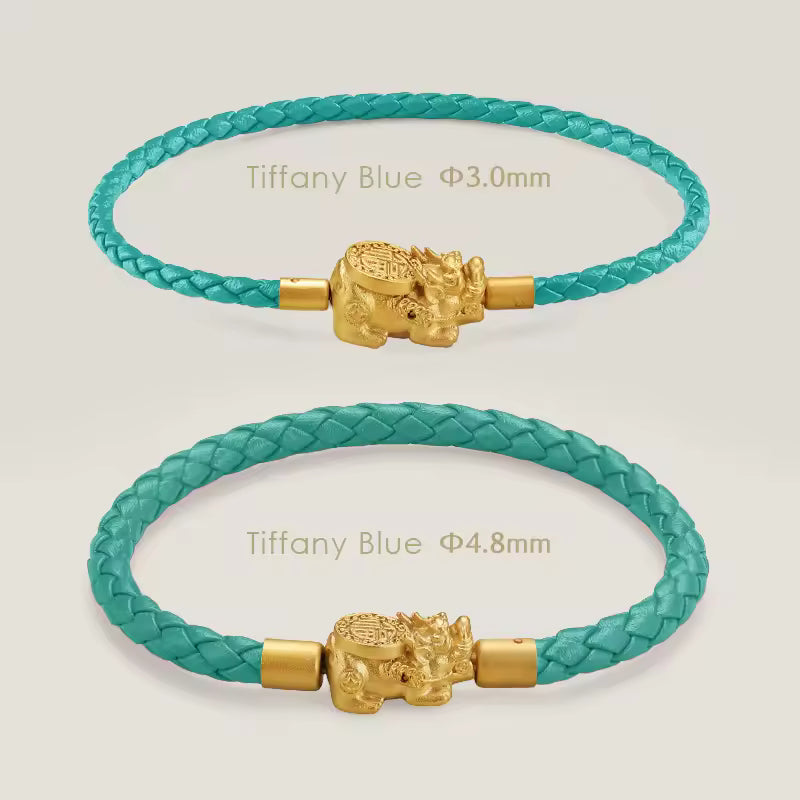 Fengshui Pixiu Leather Bracelet Braided Men Women Wealth Good Luck Gift