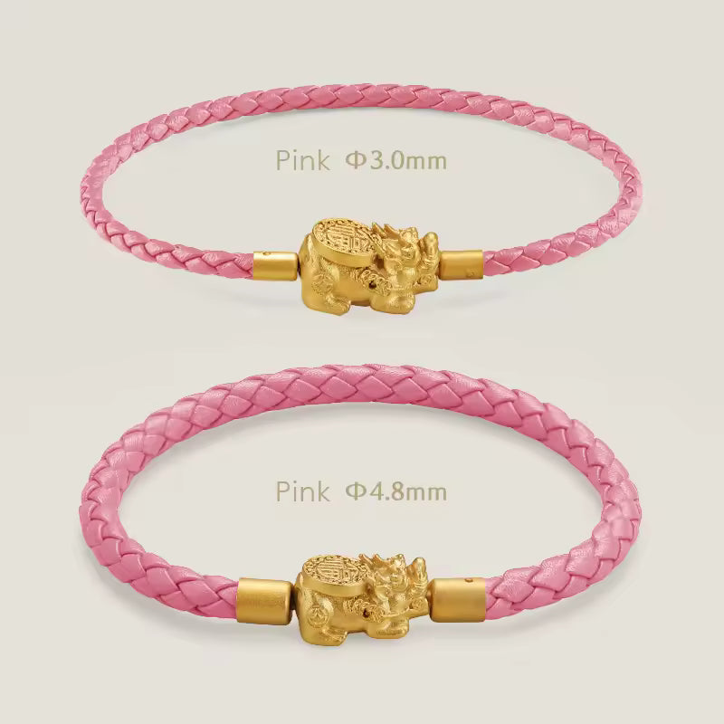 Fengshui Pixiu Leather Bracelet Braided Men Women Wealth Good Luck Gift
