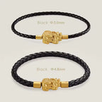 Fengshui Pixiu Leather Bracelet Braided Men Women Wealth Good Luck Gift