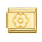 1pc Golden Jewelry Charm - Elegant Heart, Crown, Floral, Cat Paw, Italian Charm Bracelet/ Anklet/Keychain Module - for DIY Jewelry Making, Birthday/Anniversary Gifts - Compatible with Necklace, Bracelet, Anklet, Keychain - No
