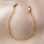 14K Gold Filled Heart Chain Bracelet Minimal Bracelet Handmade Jewelry Tarnish Resistant Jewelry Hypoallergenic Bracelet