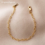 14K Gold Filled Heart Chain Bracelet Minimal Bracelet Handmade Jewelry Tarnish Resistant Jewelry Hypoallergenic Bracelet