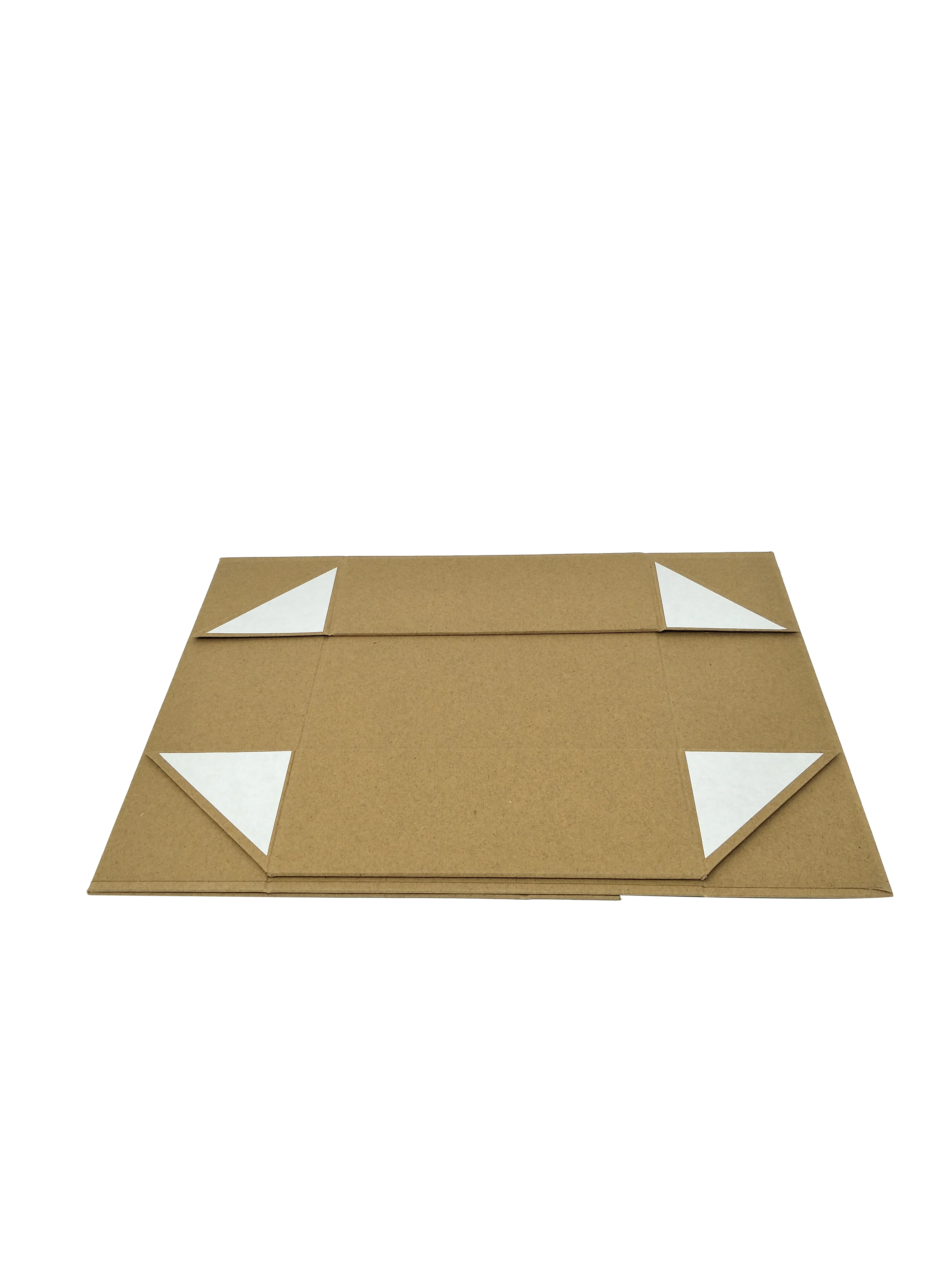Wholesale A4 Size Natural Kraft Folding Magnetic Gift Box with Changeable Ribbon