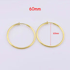 New Diameter 2/4/6cm Ear Clips Rings Punk Non-Pierced Hoop Earrings