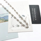 Extraordinary Charm Necklace 925 Sterling Silver Rebel Look Men Women Gift