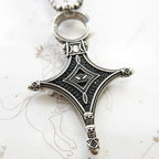 Ethno Cross Necklace 925 Sterling Silver Traditional Jewellery Men Women Gift