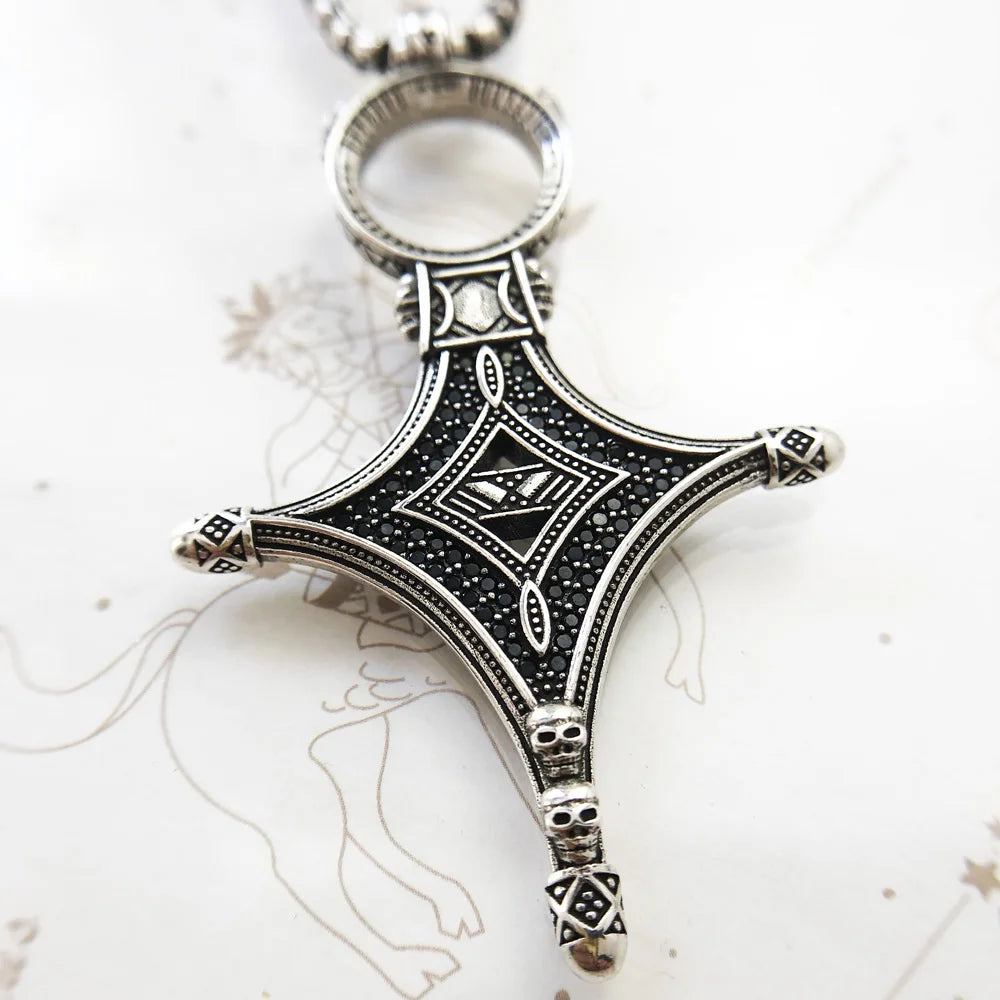 Ethno Cross Necklace 925 Sterling Silver Traditional Jewellery Men Women Gift