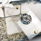 Magical Lucky Symbols Amulet Necklace Turquoise 925 Sterling Silver Gift