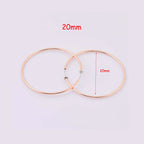 New Diameter 2/4/6cm Ear Clips Rings Punk Non-Pierced Hoop Earrings