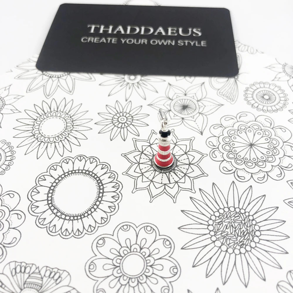 Star & Lighthouse Charm Necklace 925 Sterling Silver Trendy Jewellery Gift