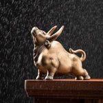 Ceramic Bull Figurines Cattle Ornaments Porcelain Animal Statue Office Desktop Decor