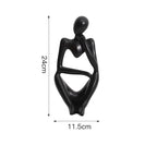 Nordic Abstract Sculpture Thinker Statue Resin Woman Figurine Office Home Decoration