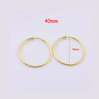 New Diameter 2/4/6cm Ear Clips Rings Punk Non-Pierced Hoop Earrings