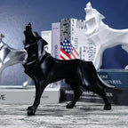 Resin Abstract Wolf Statue Geometric Animal Figurines Office Interior Decoration Nordic Home Decor