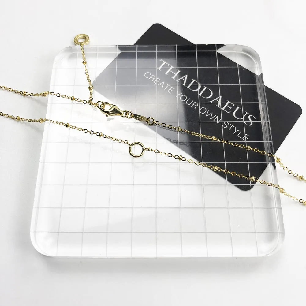 Hand & Moon Star Necklace Link Chain 925 Sterling Silver Vintage Jewellery