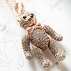 Rose Gold Teddy Bear Necklace 925 Sterling Silver Cute Fine Jewellery Gift