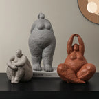 Abstract Fat Lady Statues Dreaming Yoga Women Figure Home Interior Decor Shelf