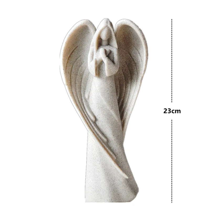 Retro Angel Figurines Resin Sculpture Living Room Bedroom Decoration Garden Office Desk