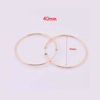 New Diameter 2/4/6cm Ear Clips Rings Punk Non-Pierced Hoop Earrings
